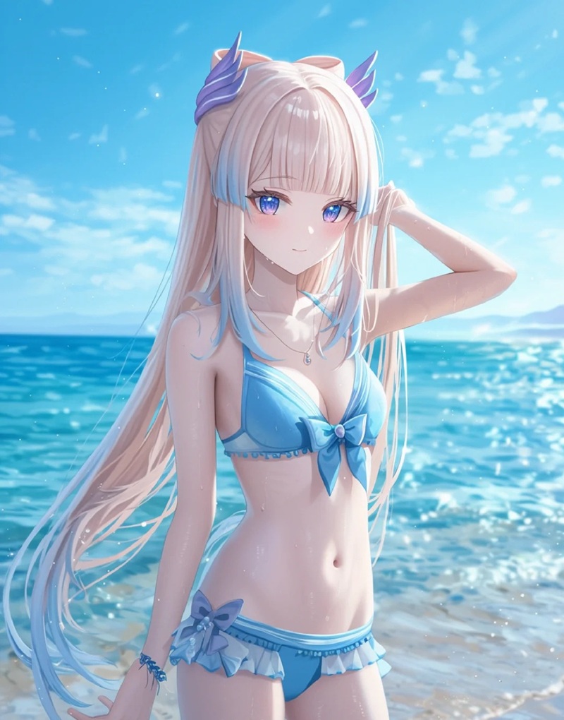ảnh anime gái xinh mặc bikini