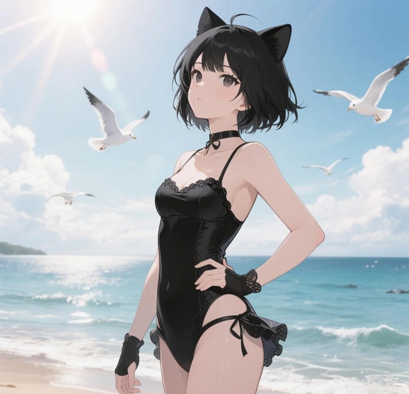 ảnh gái xinh anime mặc bikini