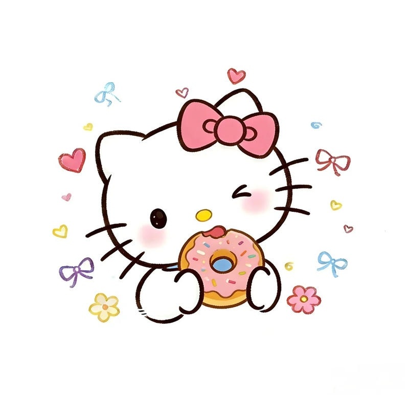 ảnh mèo Hello Kitty dễ thương cho hình nền