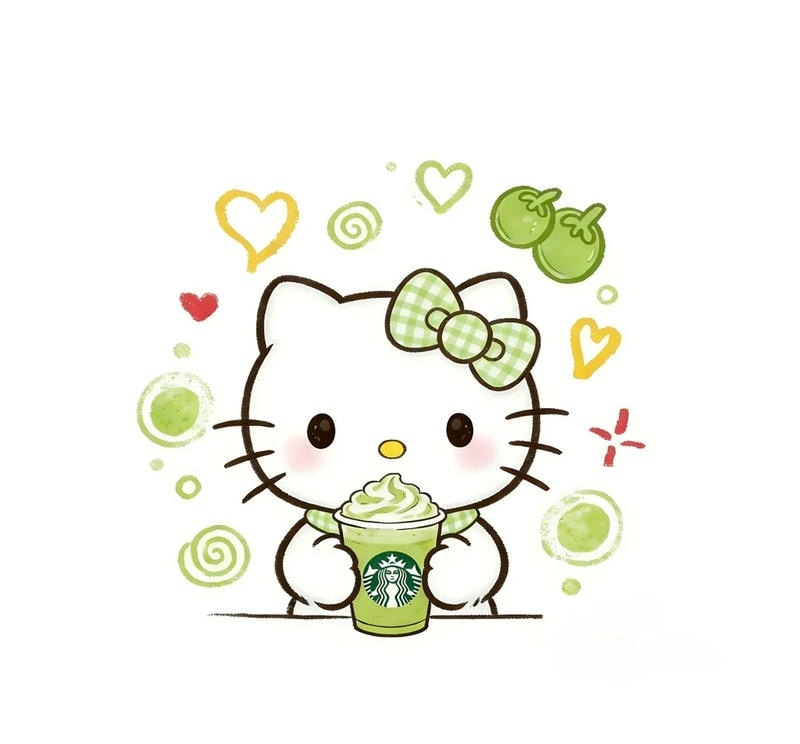 Hello Kitty cute phong cách meme đáng yêu
