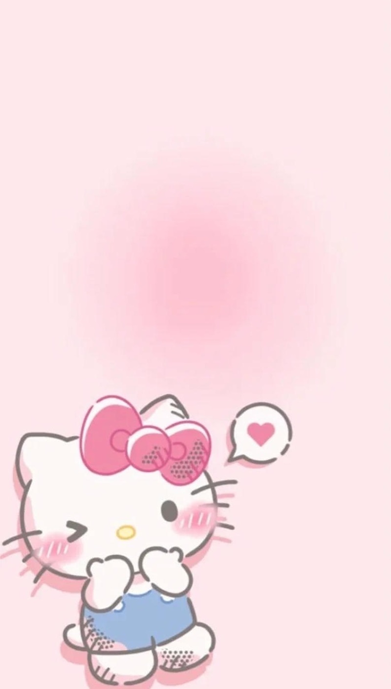 ảnh Hello Kitty cute vô tri phong cách kawaii
