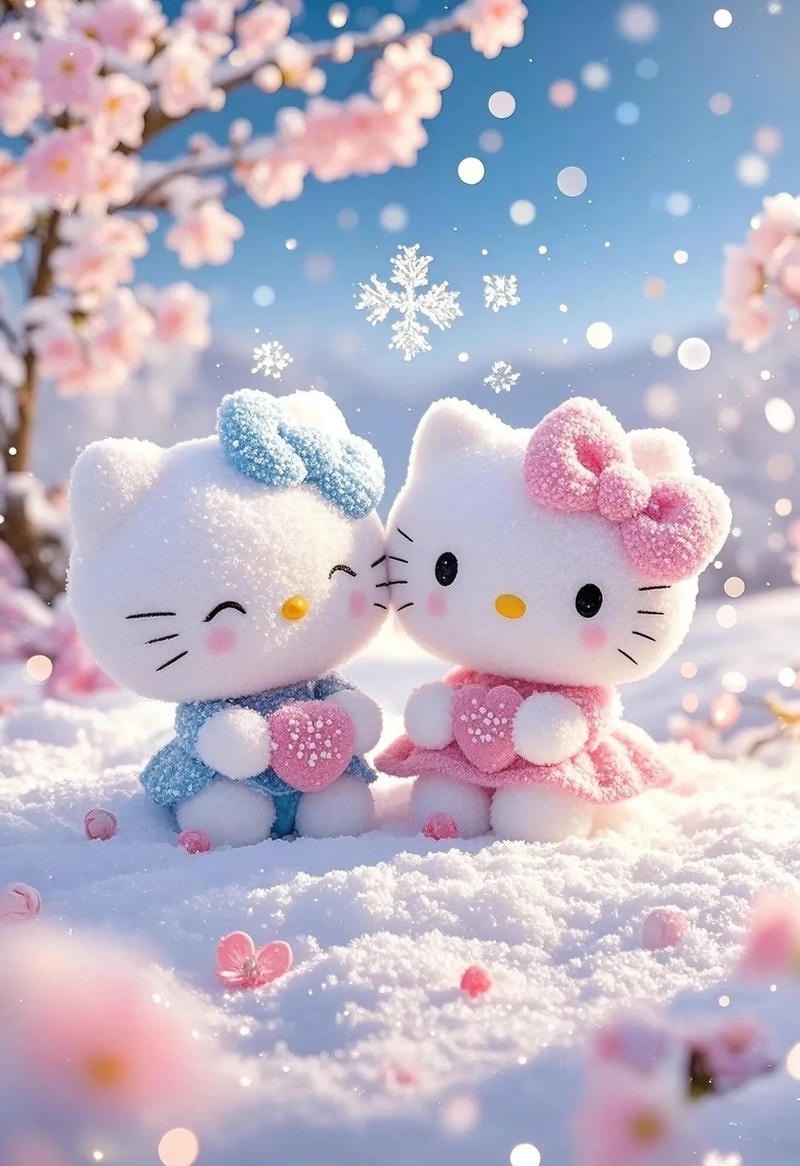 ảnh Hello Kitty cute vô tri phong cách hoạt hình
