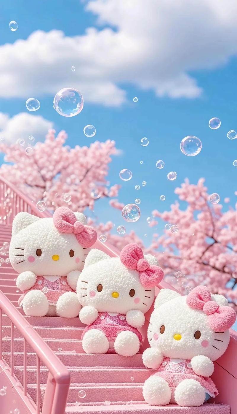 hình Hello Kitty biểu cảm dễ thương