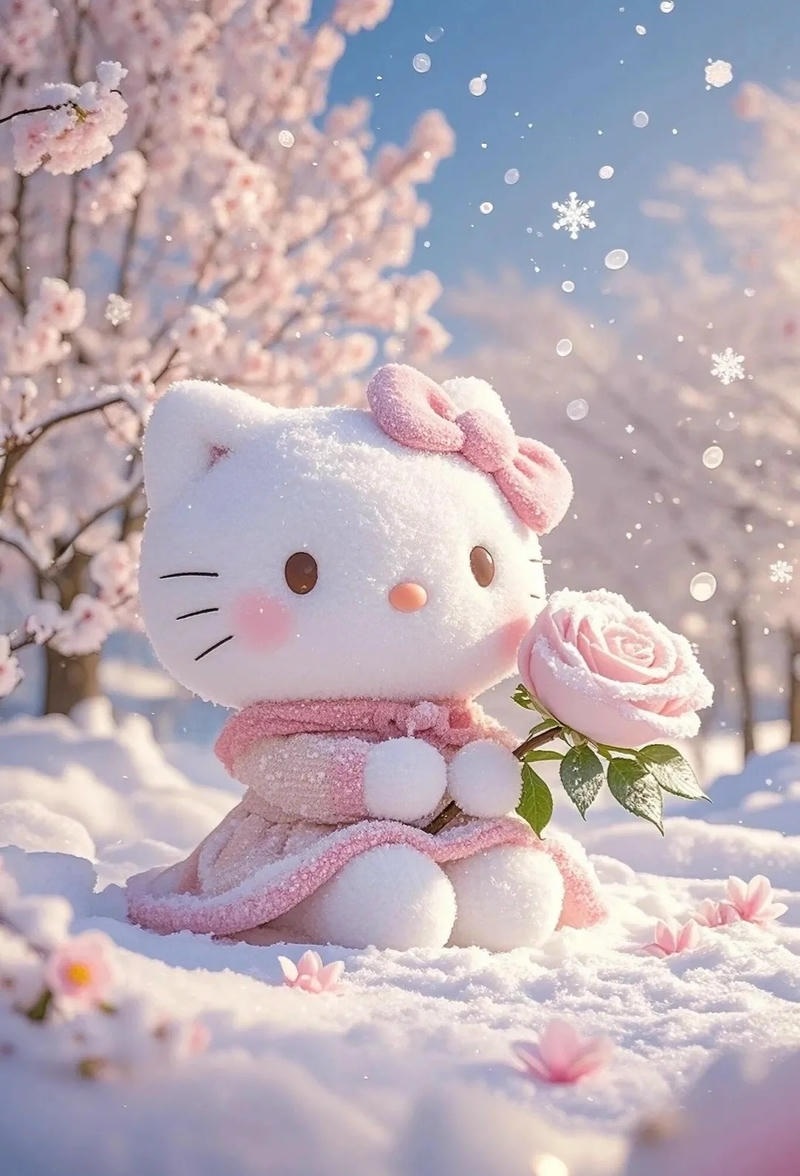 Hello Kitty cute nền pastel đáng yêu