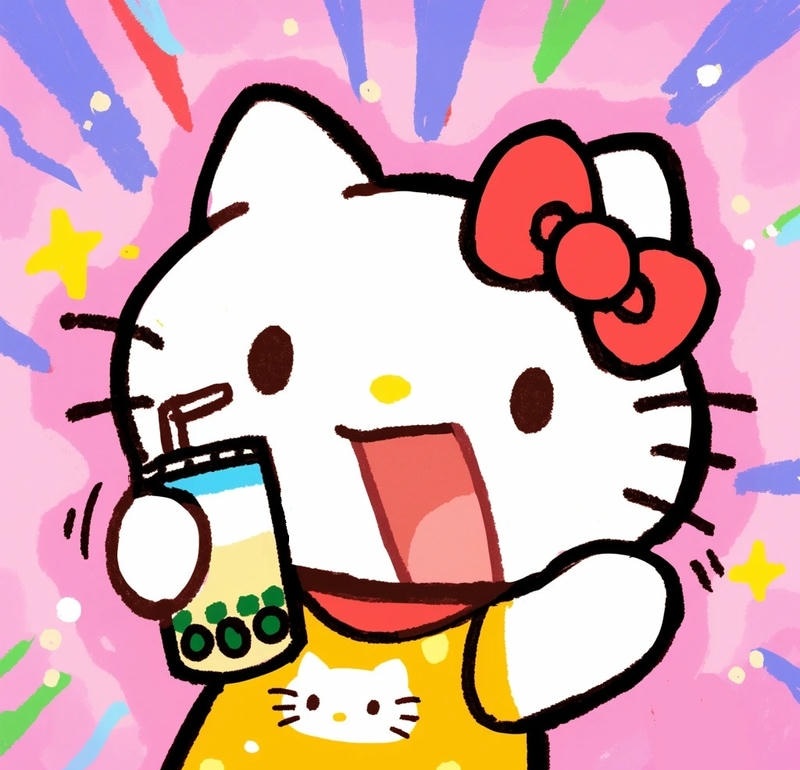 Hello Kitty dễ thương phong cách hoạt hình