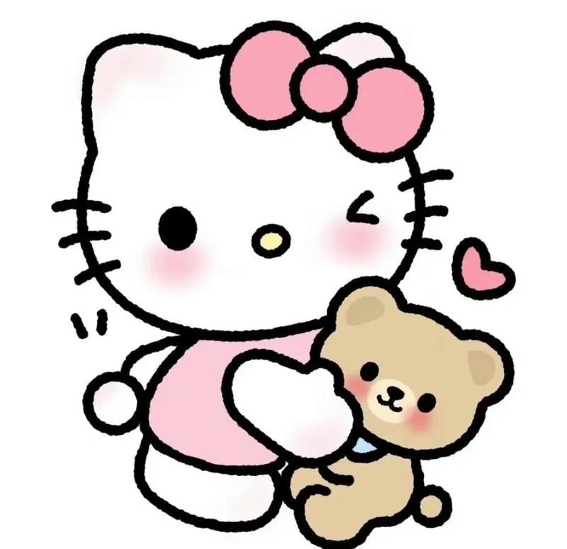 hình mèo Hello Kitty dễ thương phong cách hoạt hình
