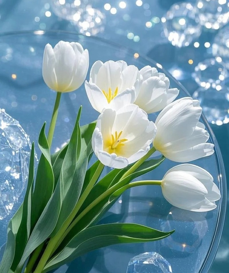 ảnh hoa tulip trắng 3