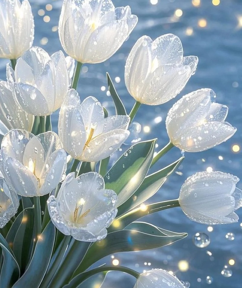 ảnh hoa tulip trắng 9