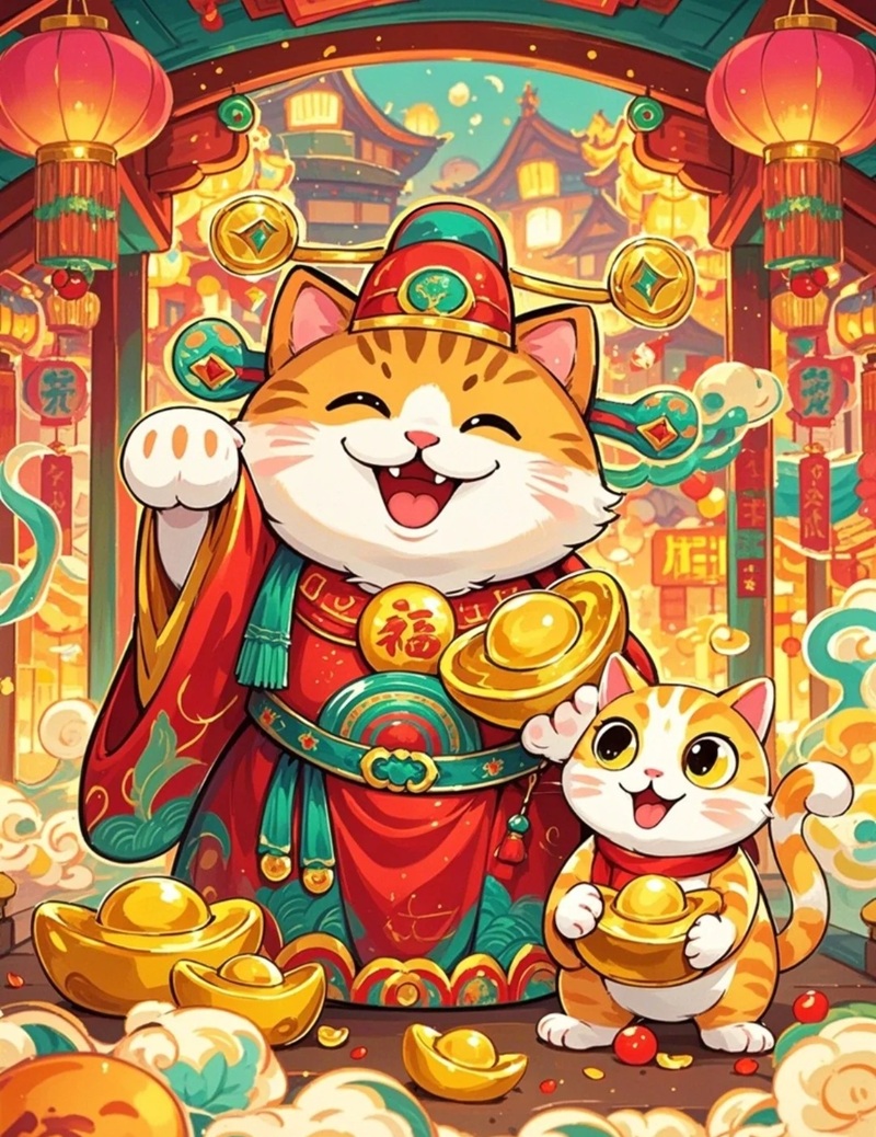ảnh mèo thần tài 11