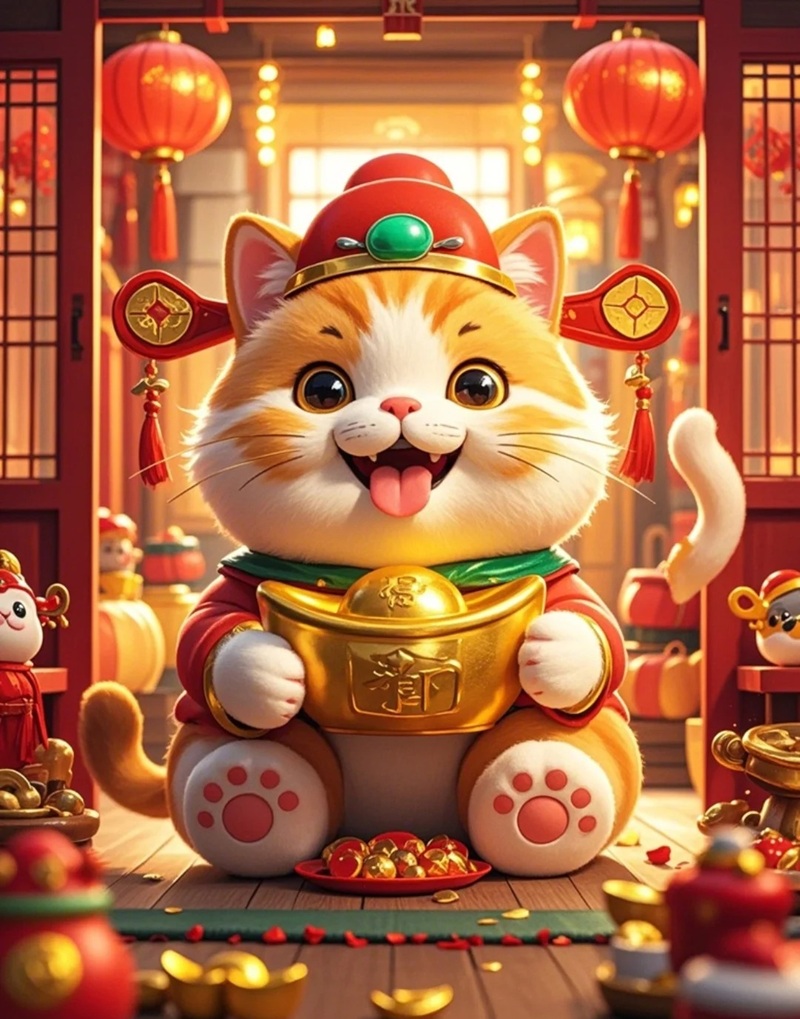 ảnh mèo thần tài 34