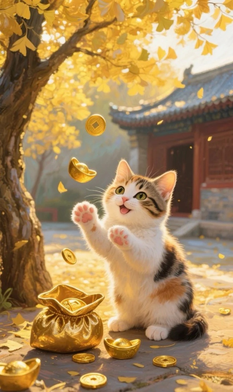 ảnh mèo thần tài đẹp