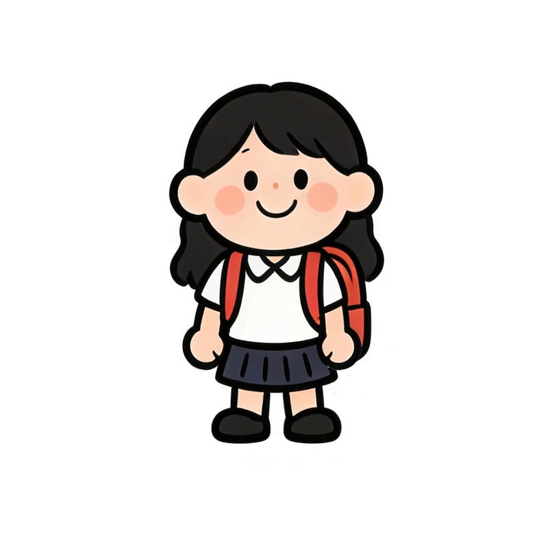 ảnh học sinh chibi cầm sách dễ thương