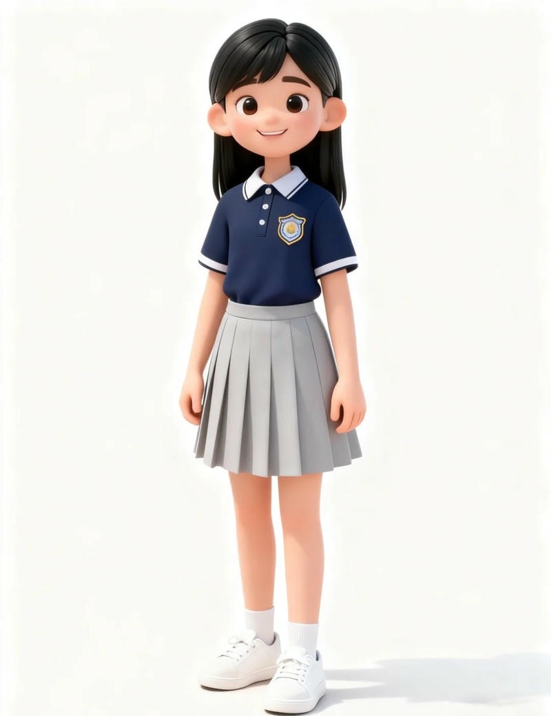 học sinh chibi với đôi mắt to tròn