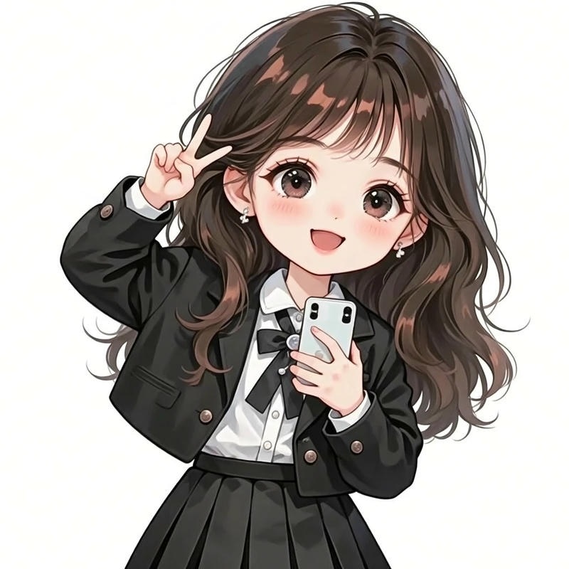 nhân vật chibi học sinh ngồi học bài