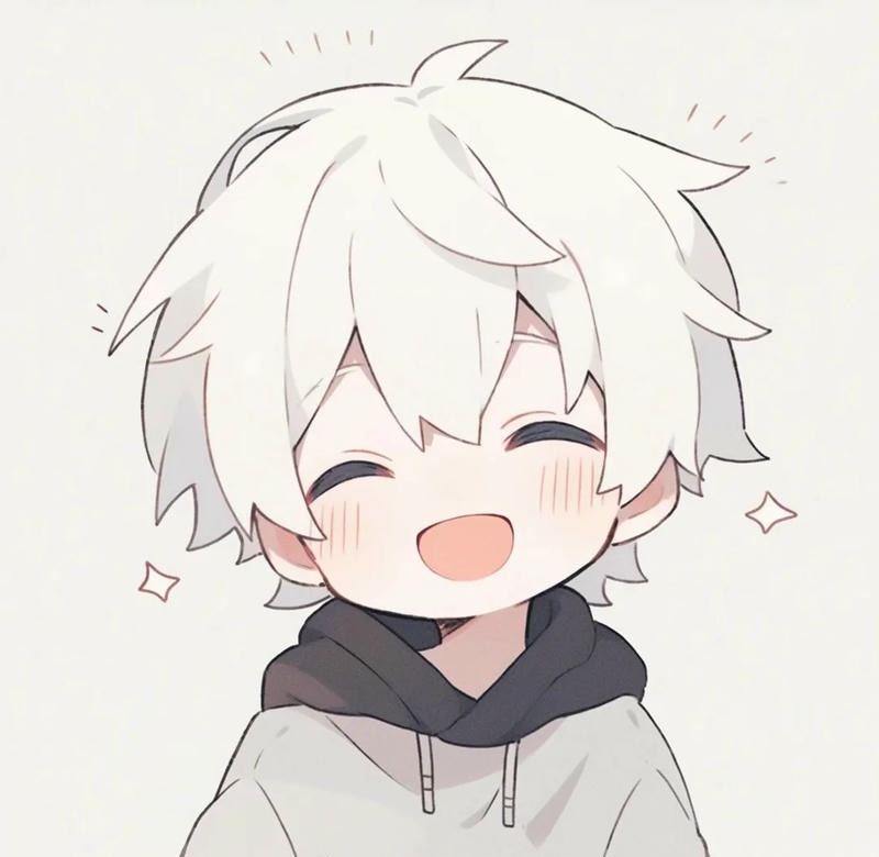 chibi học sinh nam tóc ngắn năng động