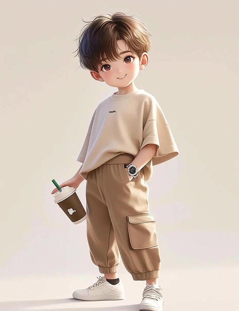 ảnh học sinh chibi nam ngộ nghĩnh đang cười