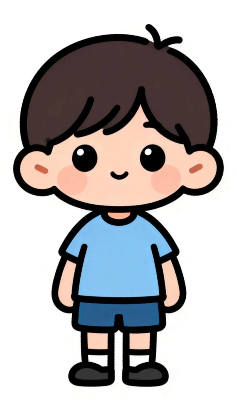 ảnh học sinh chibi với balo đi học