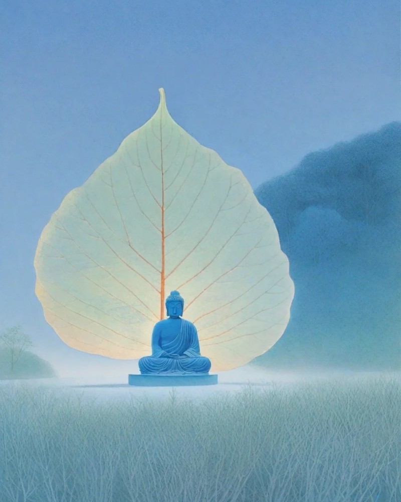 hình ảnh lá bồ đề tâm phật