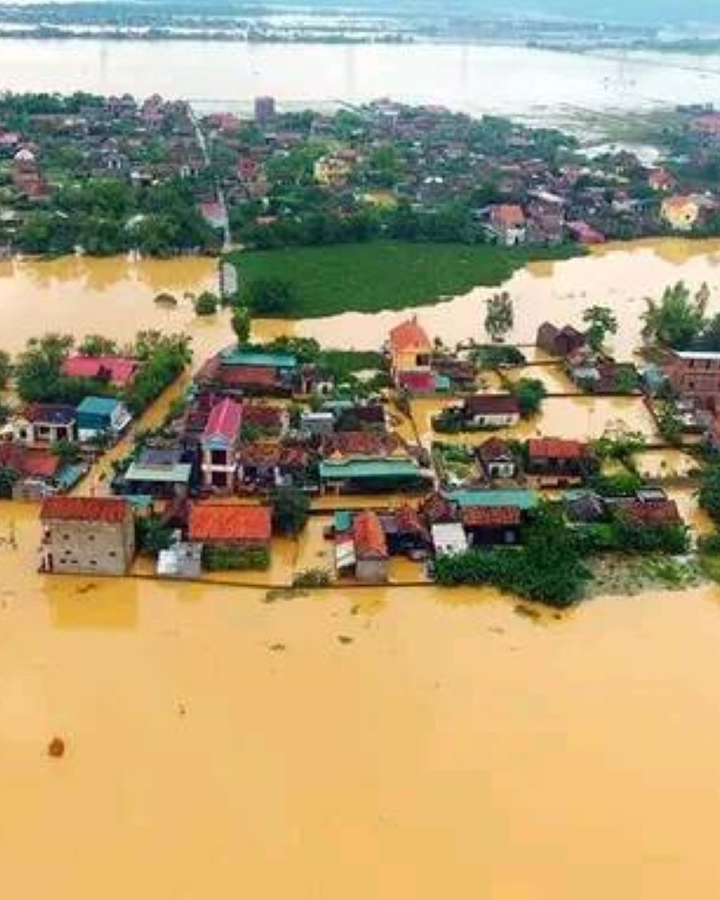 hình ảnh lũ lụt miền bắc