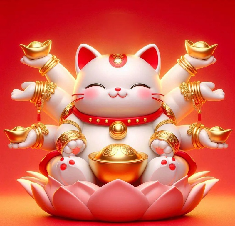 tải ảnh mèo thần tài