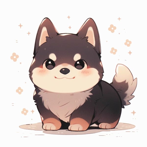 chibi con chó​