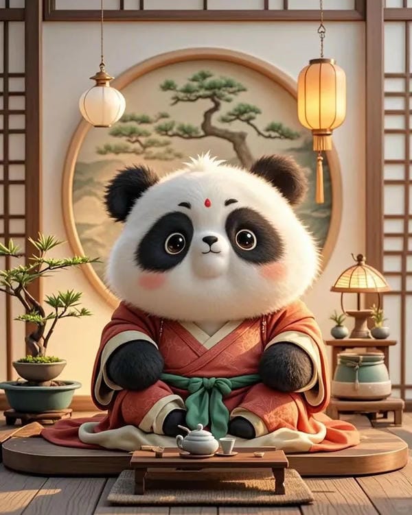 chibi gấu trúc cute