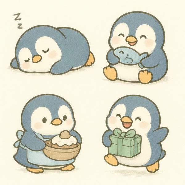 chim cánh cụt chibi (2)