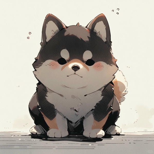 chó con chibi cute