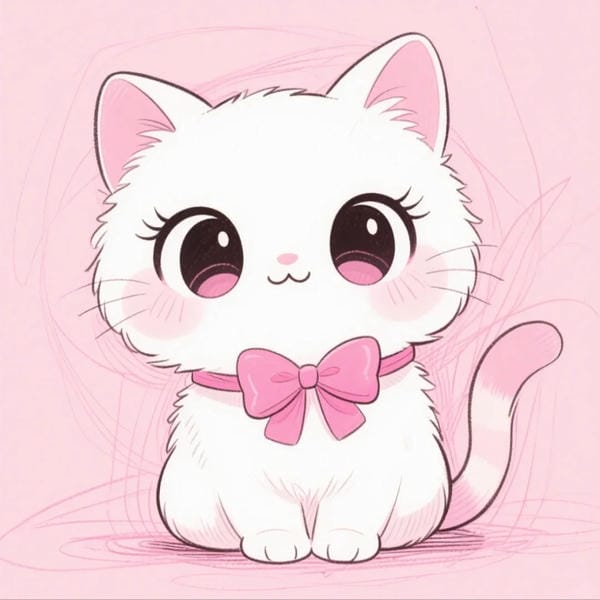 cute mèo chibi dễ thương​