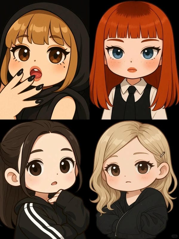 hình ảnh blackpink chibi