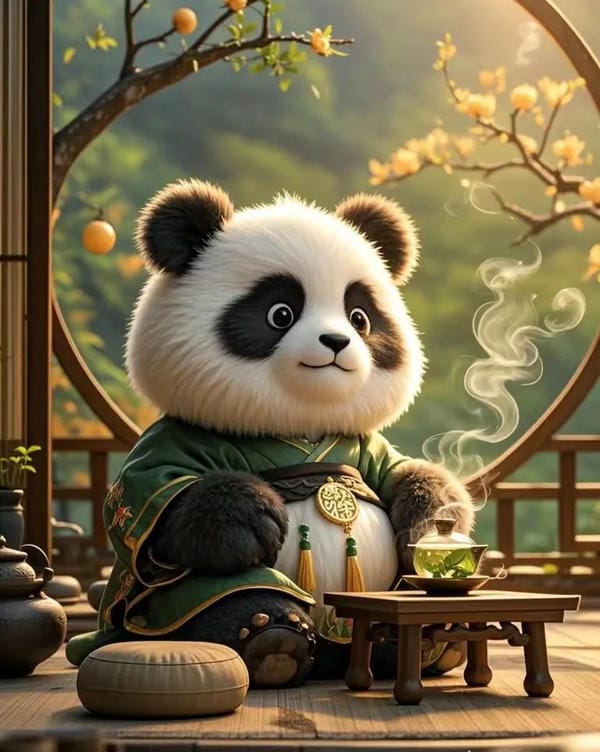 hình gấu trúc chibi​