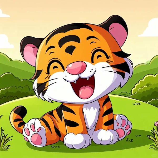 hổ con dễ thương chibi