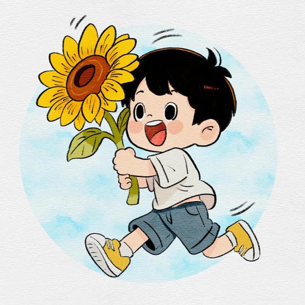 hoa hướng dương chibi (11)