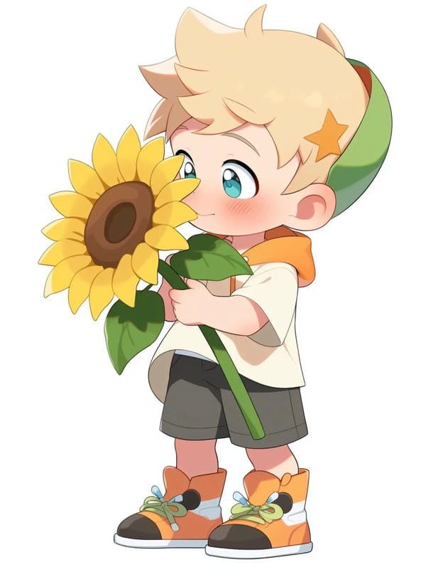 hoa hướng dương chibi (15)