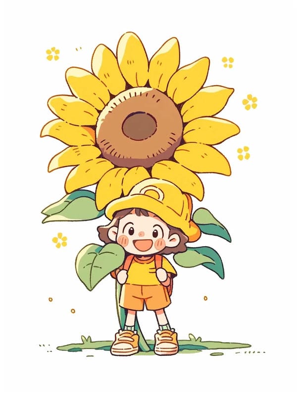 hoa hướng dương chibi (17)