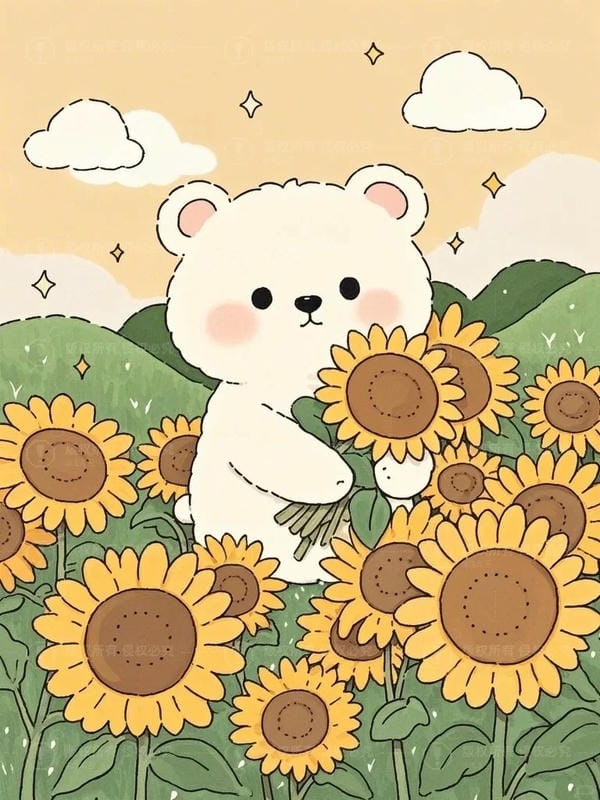 hoa hướng dương chibi (28)