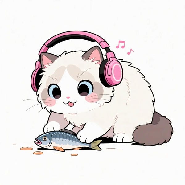 mèo béo cute chibi​