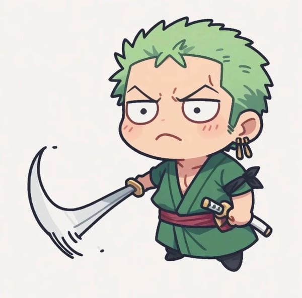 one piece zoro chibi