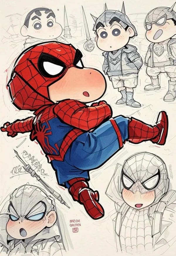 siêu nhân nhện chibi