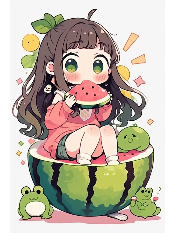 dưa hấu chibi (7)