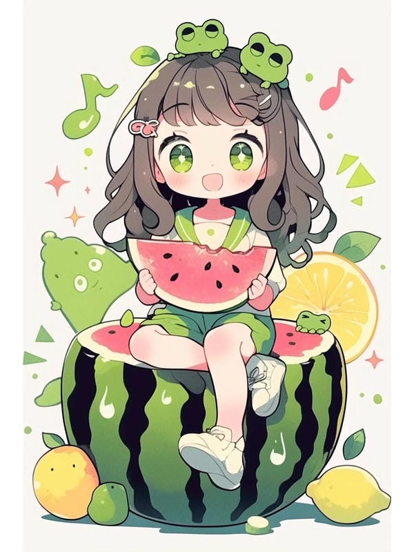 dưa hấu chibi (8)