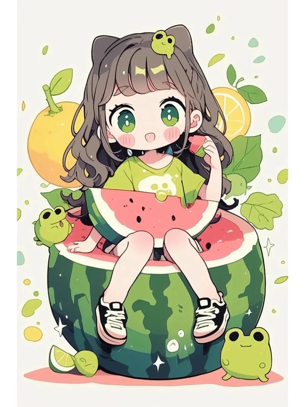 dưa hấu chibi (9)