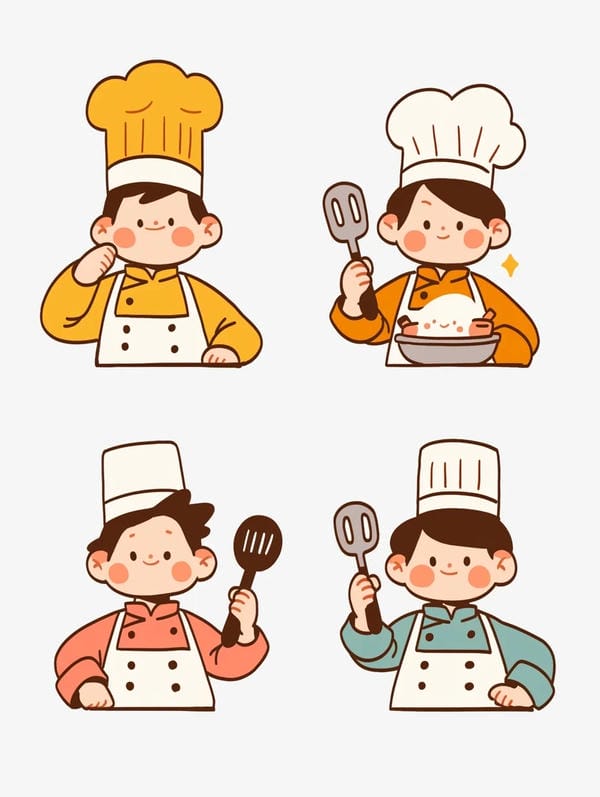 hình đầu bếp chibi hình đầu bếp chibi