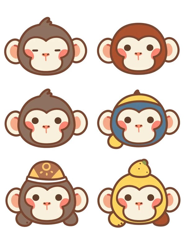 khỉ chibi (4)