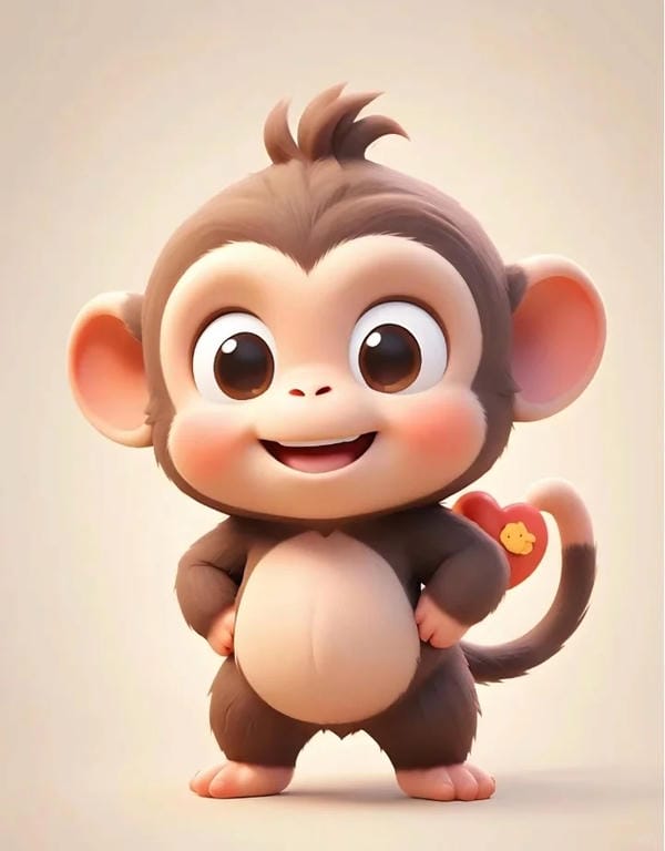 khỉ chibi cute