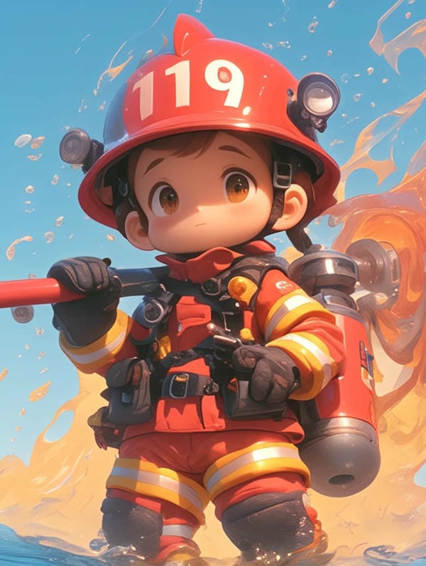 lính cứu hỏa chibi (5)