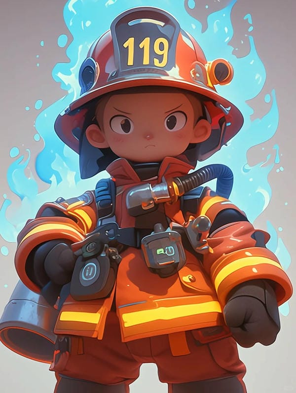 lính cứu hỏa chibi (7)