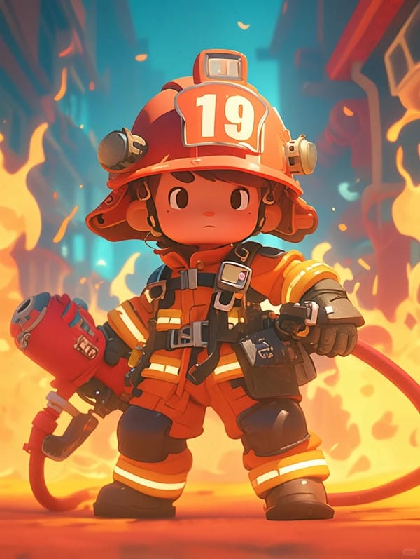 lính cứu hỏa chibi (8)