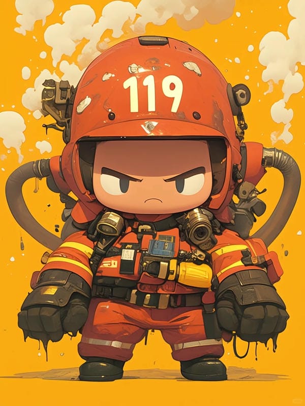 lính cứu hỏa chibi (9)