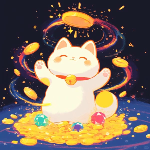 mèo thần tài chibi (3)